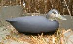 Cork black duck decoy- low head