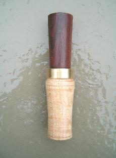 Short Reed Goose Call- cocabola and curly maple